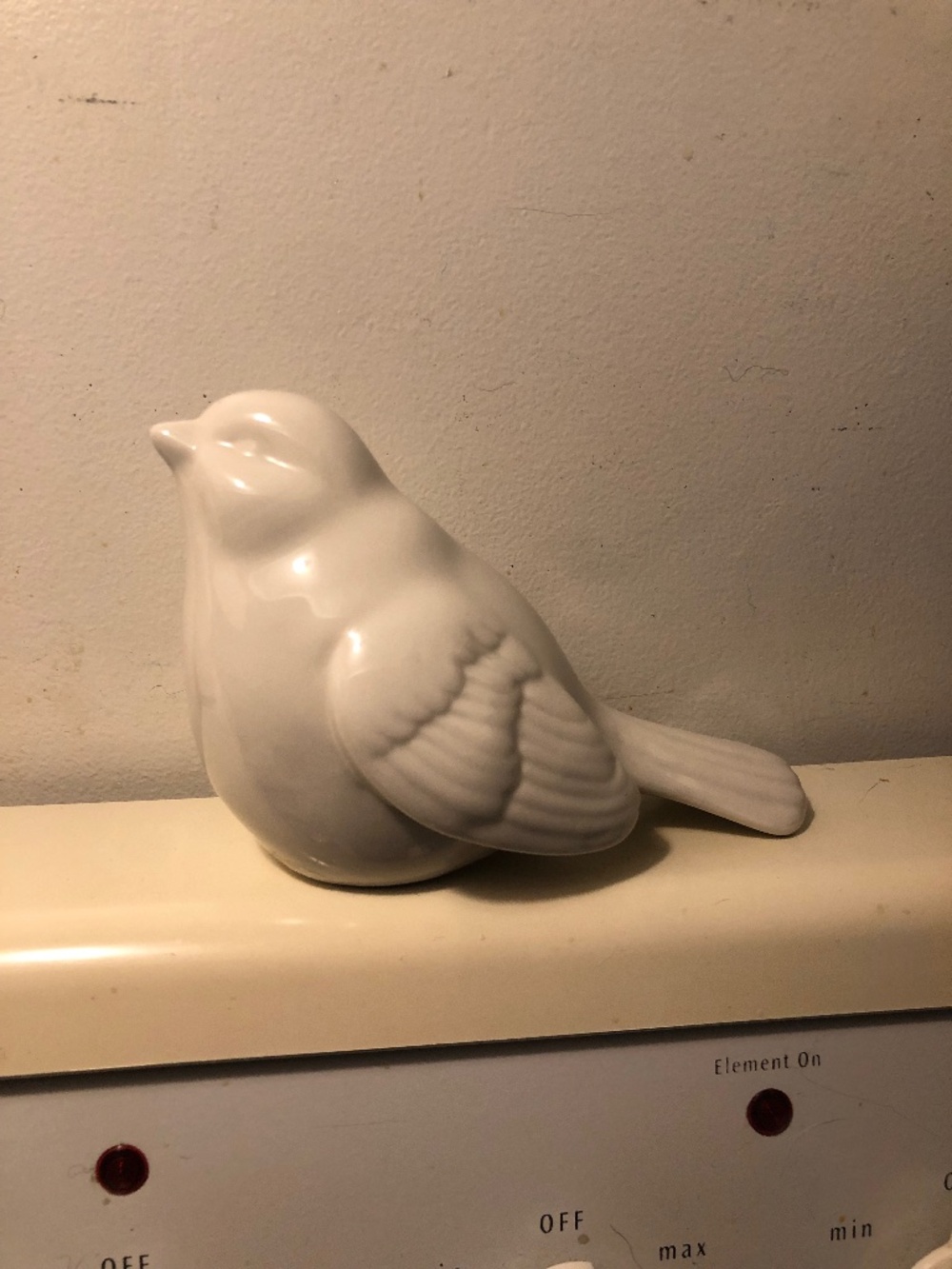 White ceramic bird